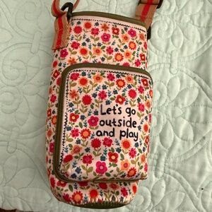 Natural Life Floral Crossbody Water Bottle Bag